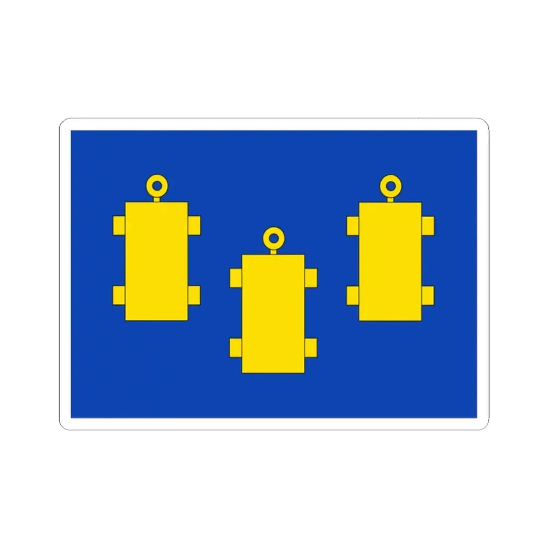 Schelle vlag (Belgium) STICKER Vinyl Kiss-Cut Decal 2 Inch White - The Sticker Space