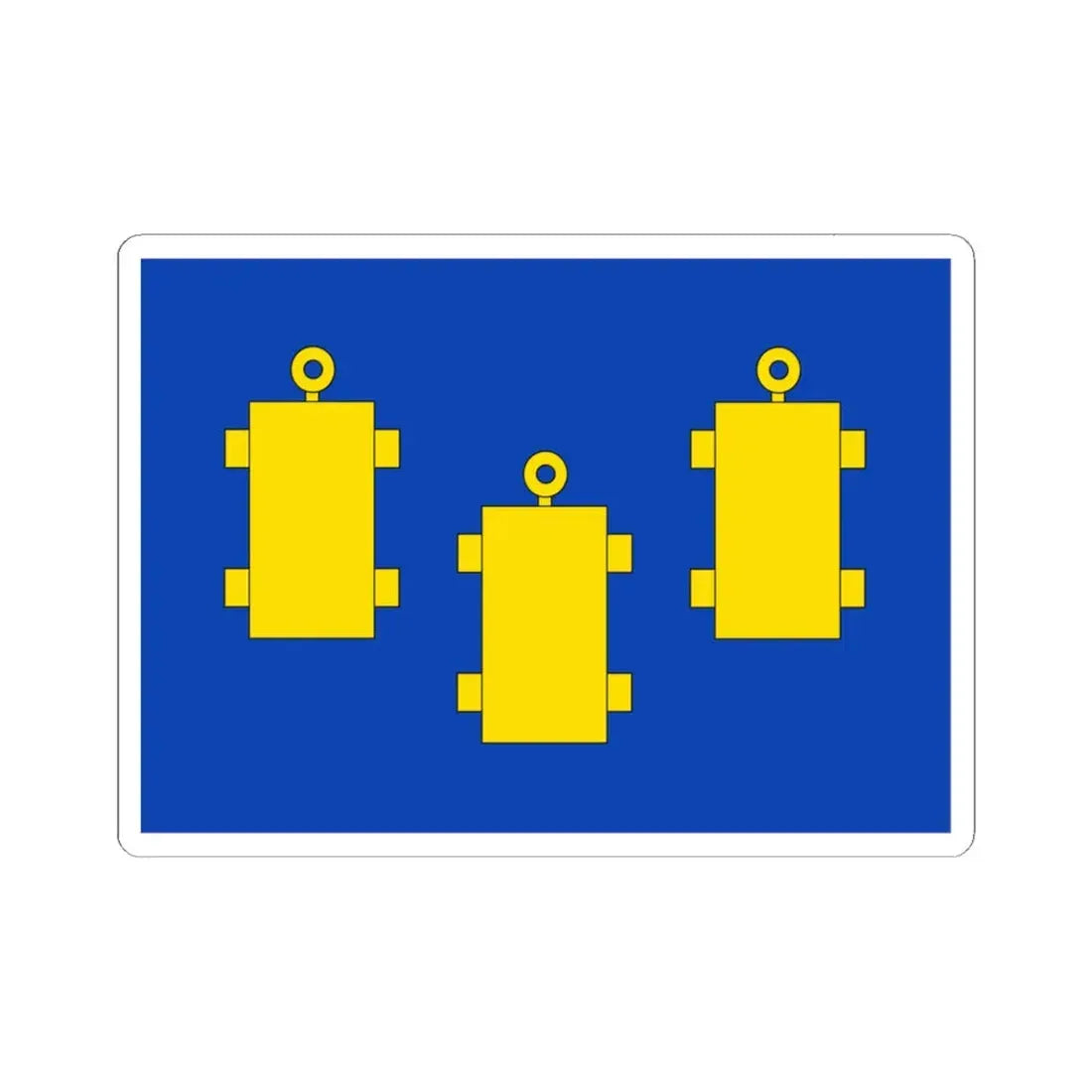 Schelle vlag (Belgium) STICKER Vinyl Kiss-Cut Decal 3 Inch White - The Sticker Space