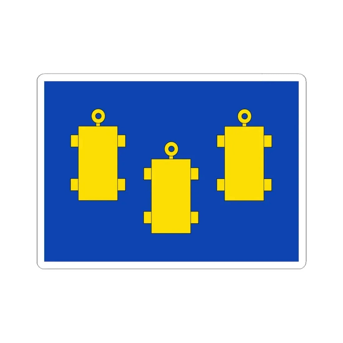 Schelle vlag (Belgium) STICKER Vinyl Kiss-Cut Decal 4 Inch White - The Sticker Space