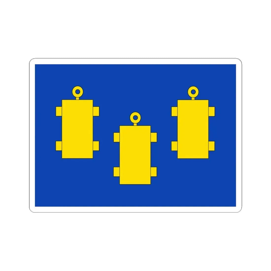 Schelle vlag (Belgium) STICKER Vinyl Kiss-Cut Decal 6 Inch White - The Sticker Space