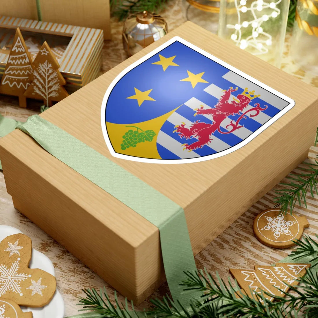 Schengen Coat of Arms (Luxembourg) (Coat of Arms) STICKER Vinyl Kiss-Cut Decal - The Sticker Space