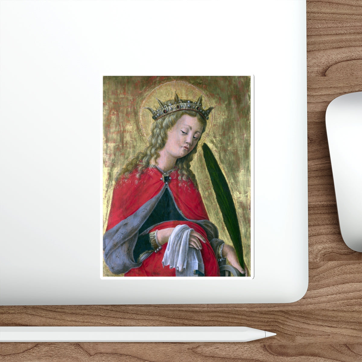 SCHIAVONE, Giorgio - Saint Catherine (Artwork) STICKER Vinyl Die-Cut Decal-The Sticker Space