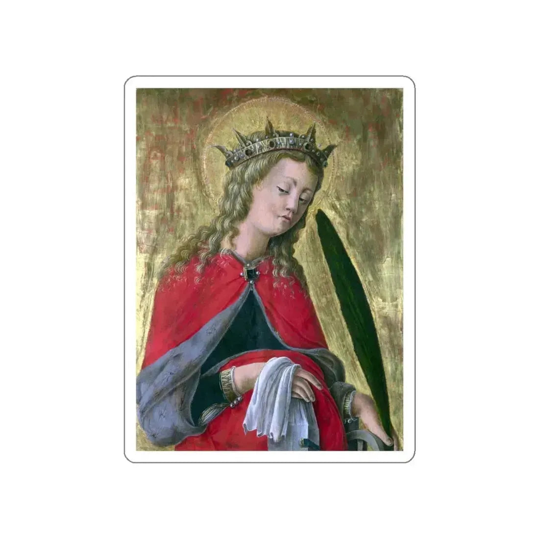 SCHIAVONE, Giorgio - Saint Catherine (Artwork) STICKER Vinyl Die-Cut Decal White Die-Cut 4 Inch - The Sticker Space