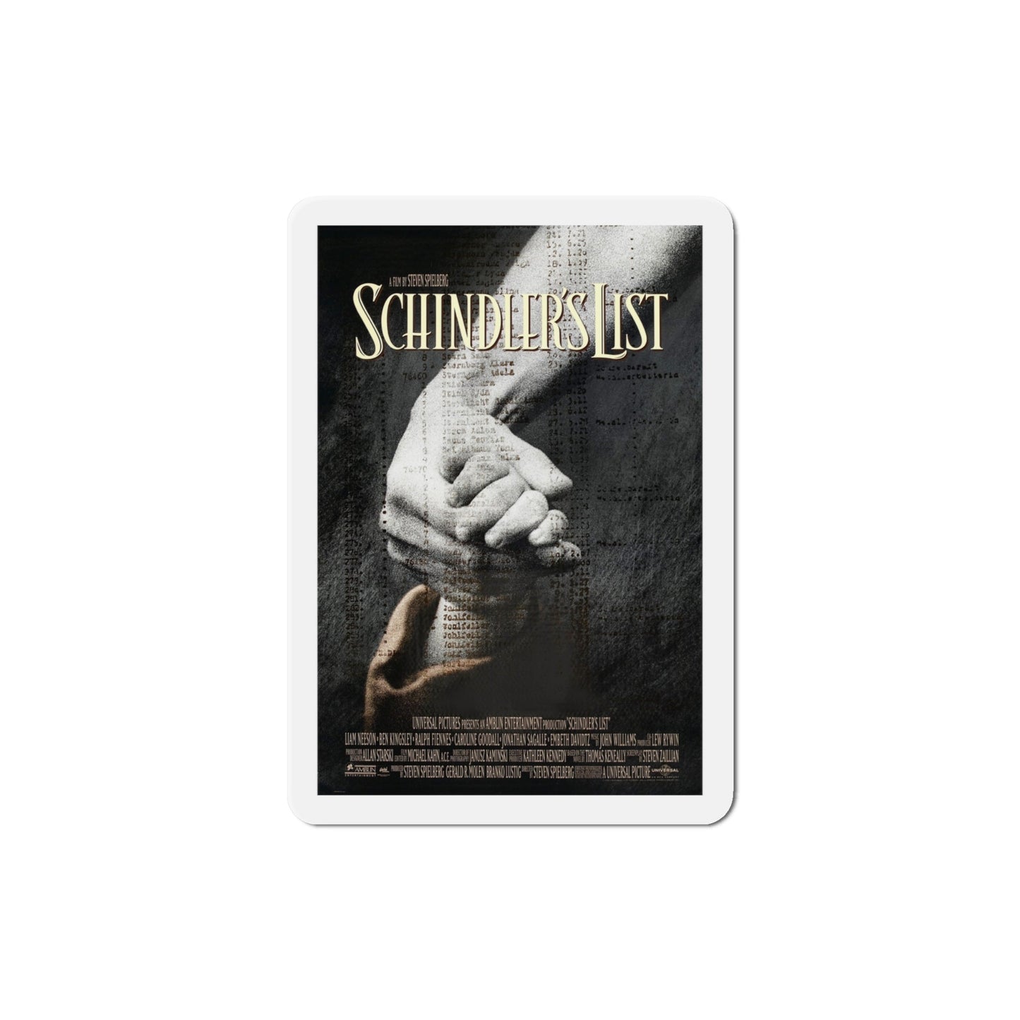 Schindlers List 1993 Movie Poster Die-Cut Magnet-4" x 4"-The Sticker Space