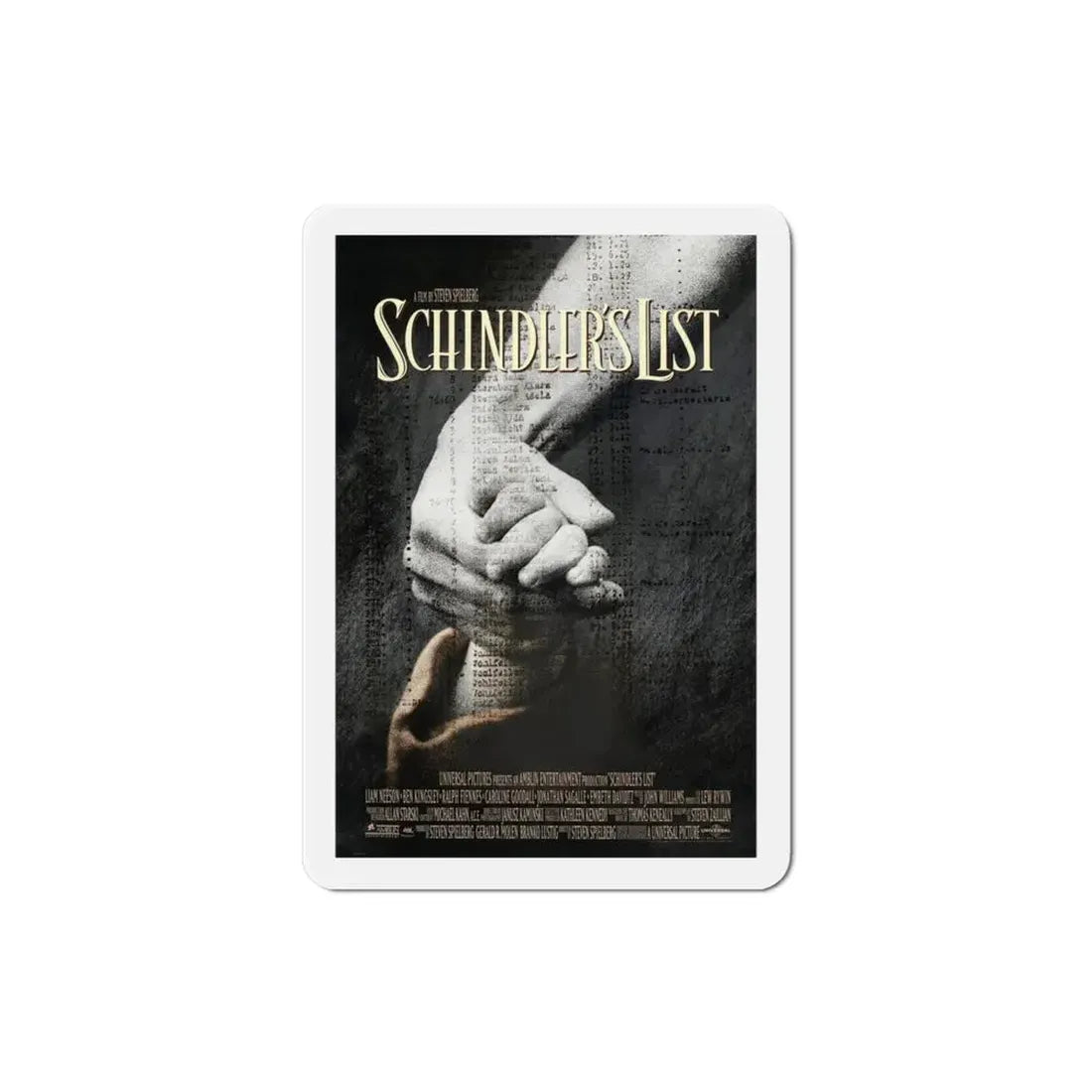 Schindlers List 1993 Movie Poster Refrigerator Magnet 3 Inch - The Sticker Space