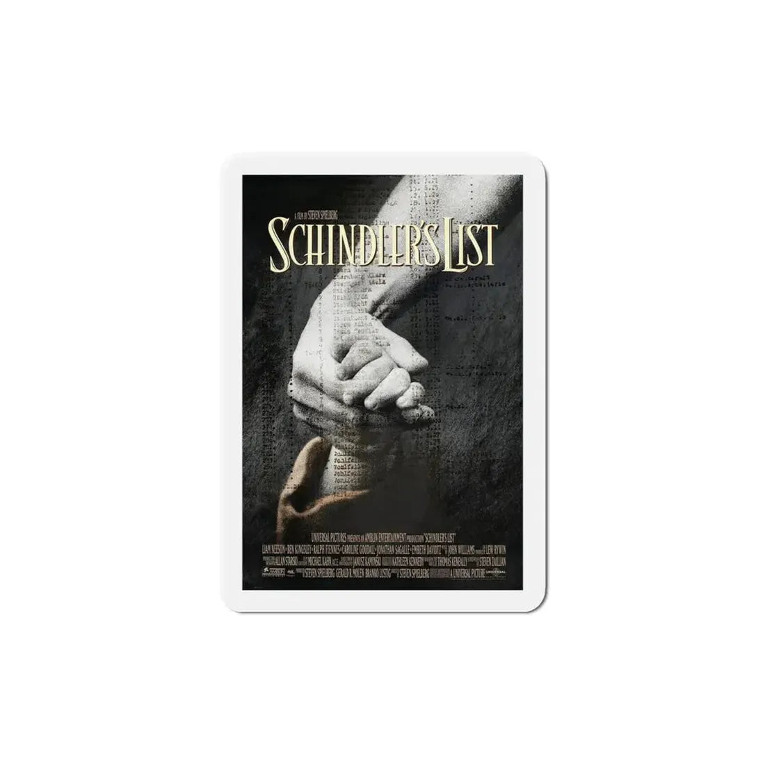 Schindlers List 1993 Movie Poster Refrigerator Magnet 6 Inch - The Sticker Space