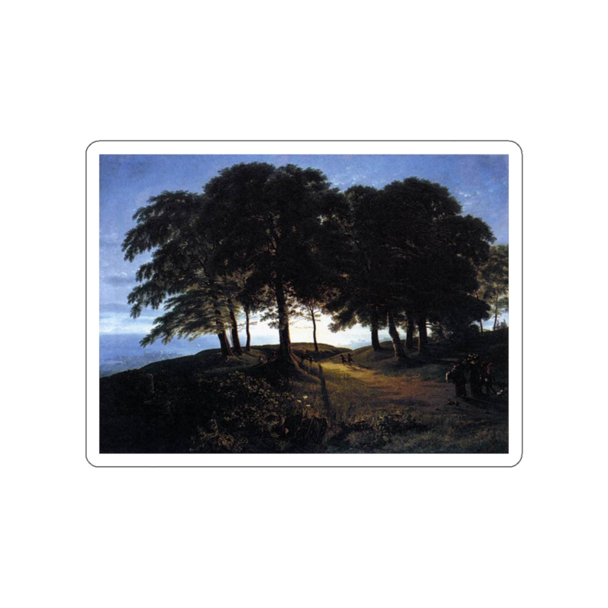 SCHINKEL, Karl Friedrich - Morning (Artwork) STICKER Vinyl Die-Cut Decal-White-The Sticker Space