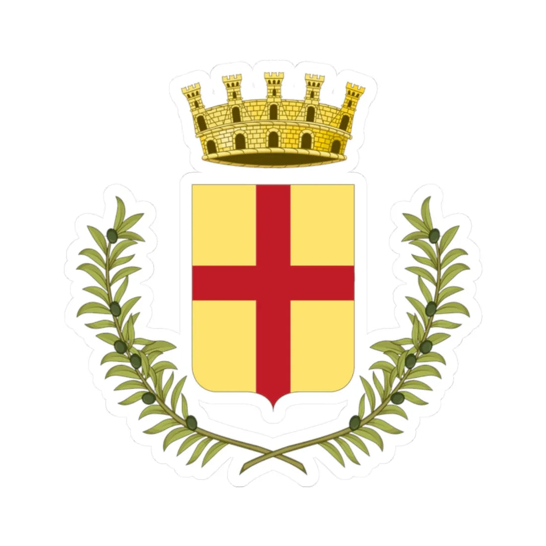 Schio-Stemma (Italy) (Coat of Arms) STICKER Vinyl Kiss-Cut Decal 2 Inch White - The Sticker Space