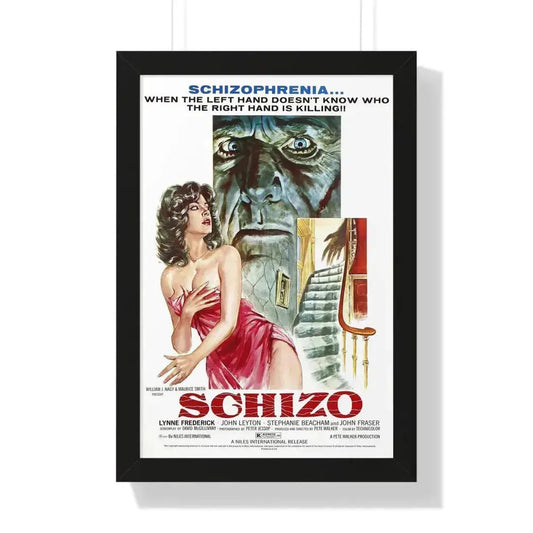 SCHIZO 1976 - Framed Movie Poster 16″ x 24″ Black - The Sticker Space