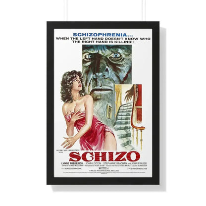 SCHIZO 1976 - Framed Movie Poster 20" x 30" Black - The Sticker Space