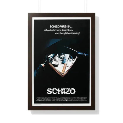 SCHIZO (2) 1976 - Framed Movie Poster 20" x 30" Walnut - The Sticker Space