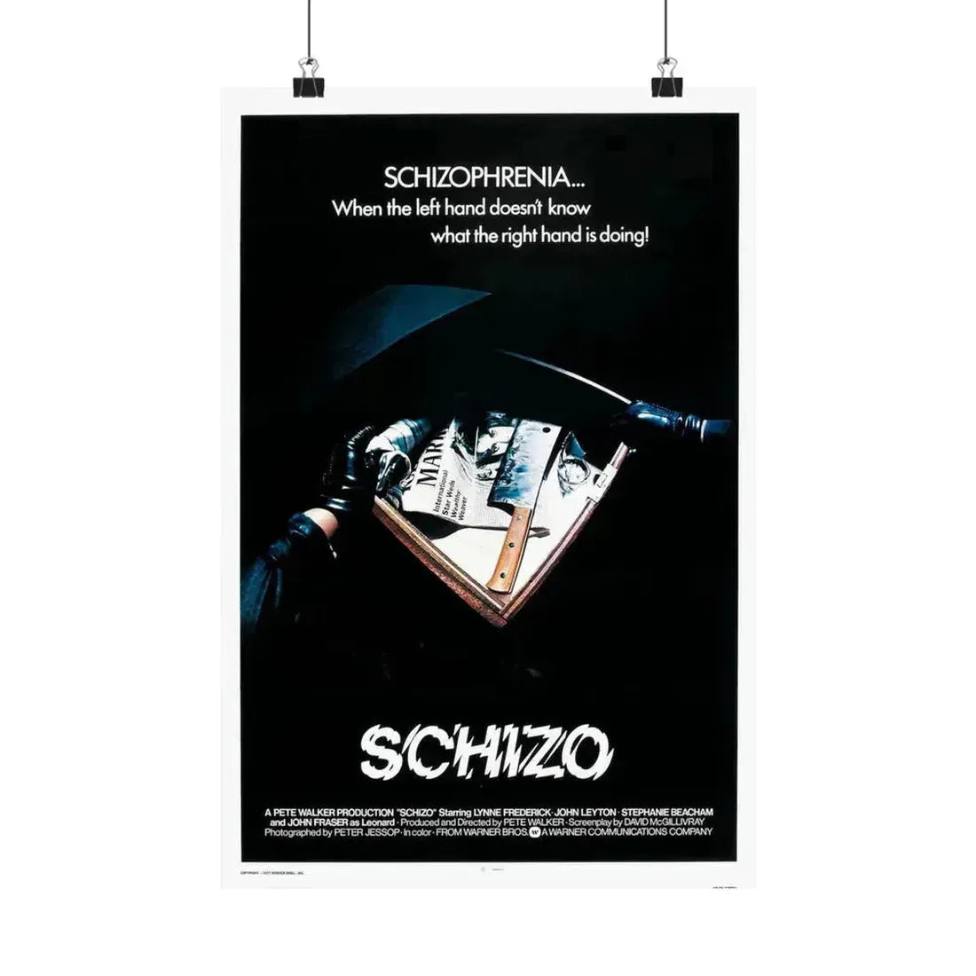 SCHIZO (2) 1976 - Paper Movie Poster 12″ x 18″ Matte - The Sticker Space