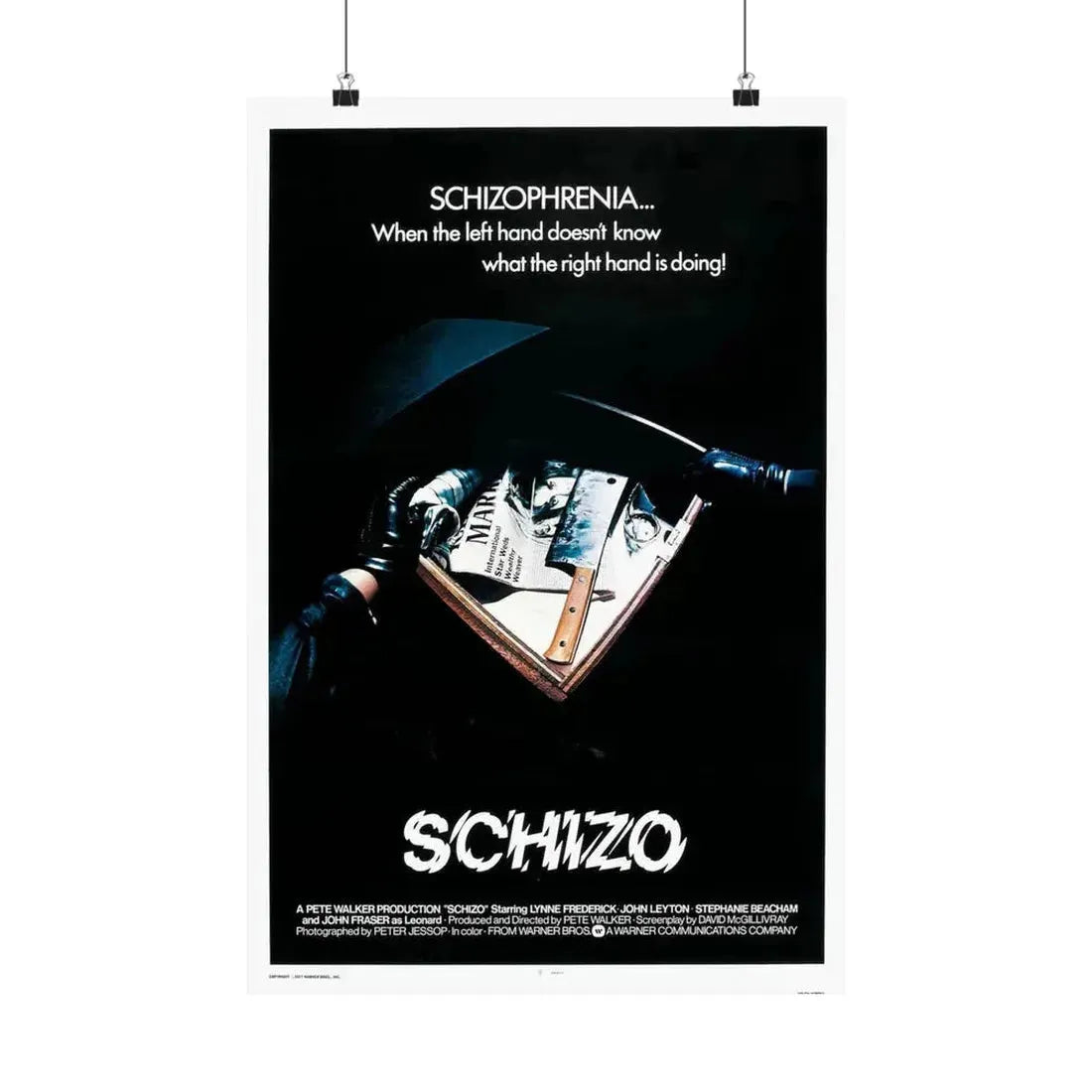 SCHIZO (2) 1976 - Paper Movie Poster 16″ x 24″ Matte - The Sticker Space