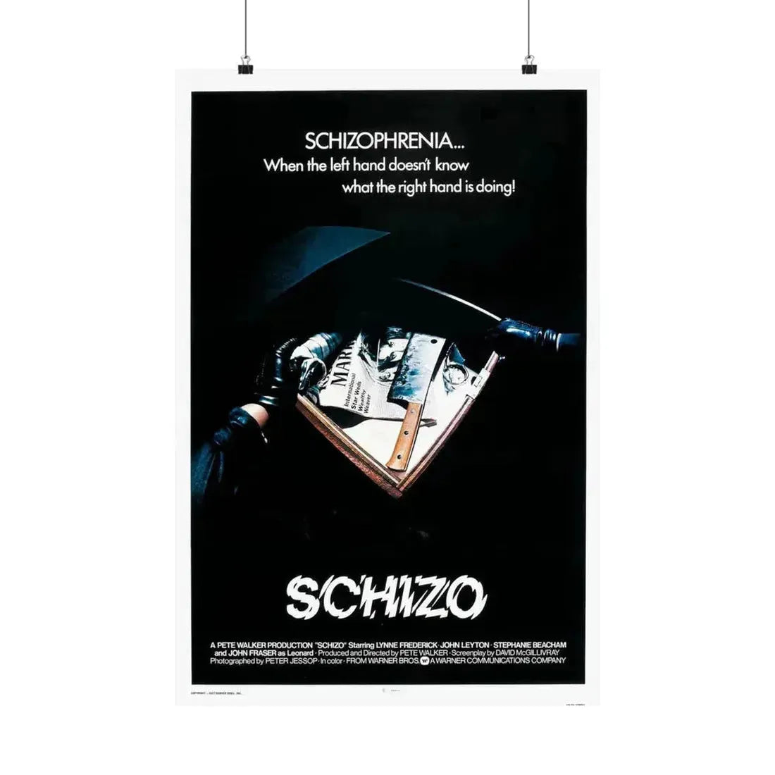 SCHIZO (2) 1976 - Paper Movie Poster 20″ x 30″ Matte - The Sticker Space