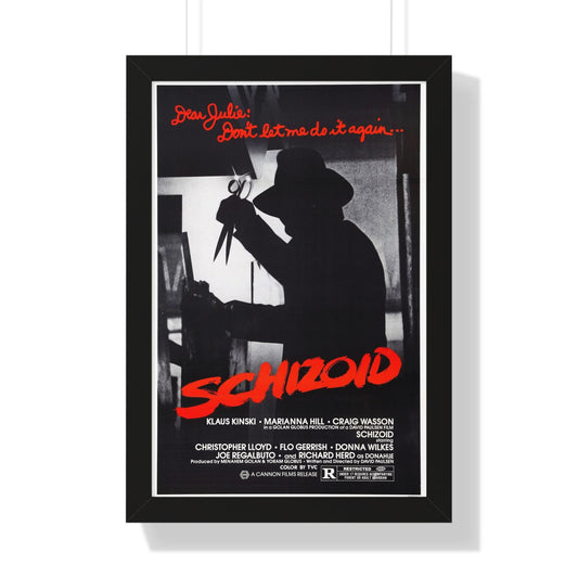 SCHIZOID 1980 - Framed Movie Poster-16″ x 24″-The Sticker Space