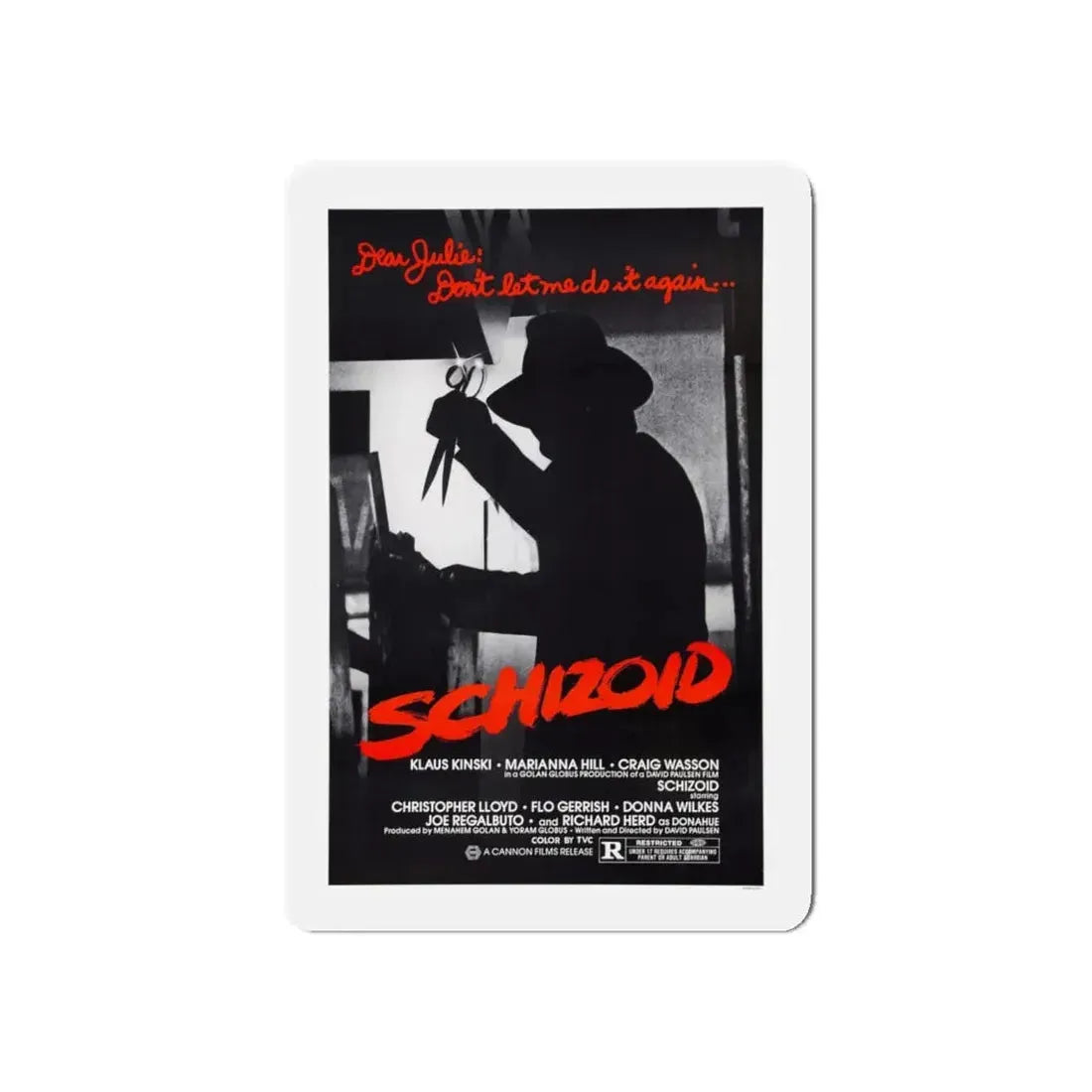 SCHIZOID 1980 Movie Poster - Refrigerator Magnet - The Sticker Space