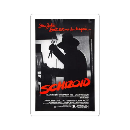 SCHIZOID 1980 Movie Poster - STICKER Vinyl Kiss-Cut Decal 6 Inch White - The Sticker Space