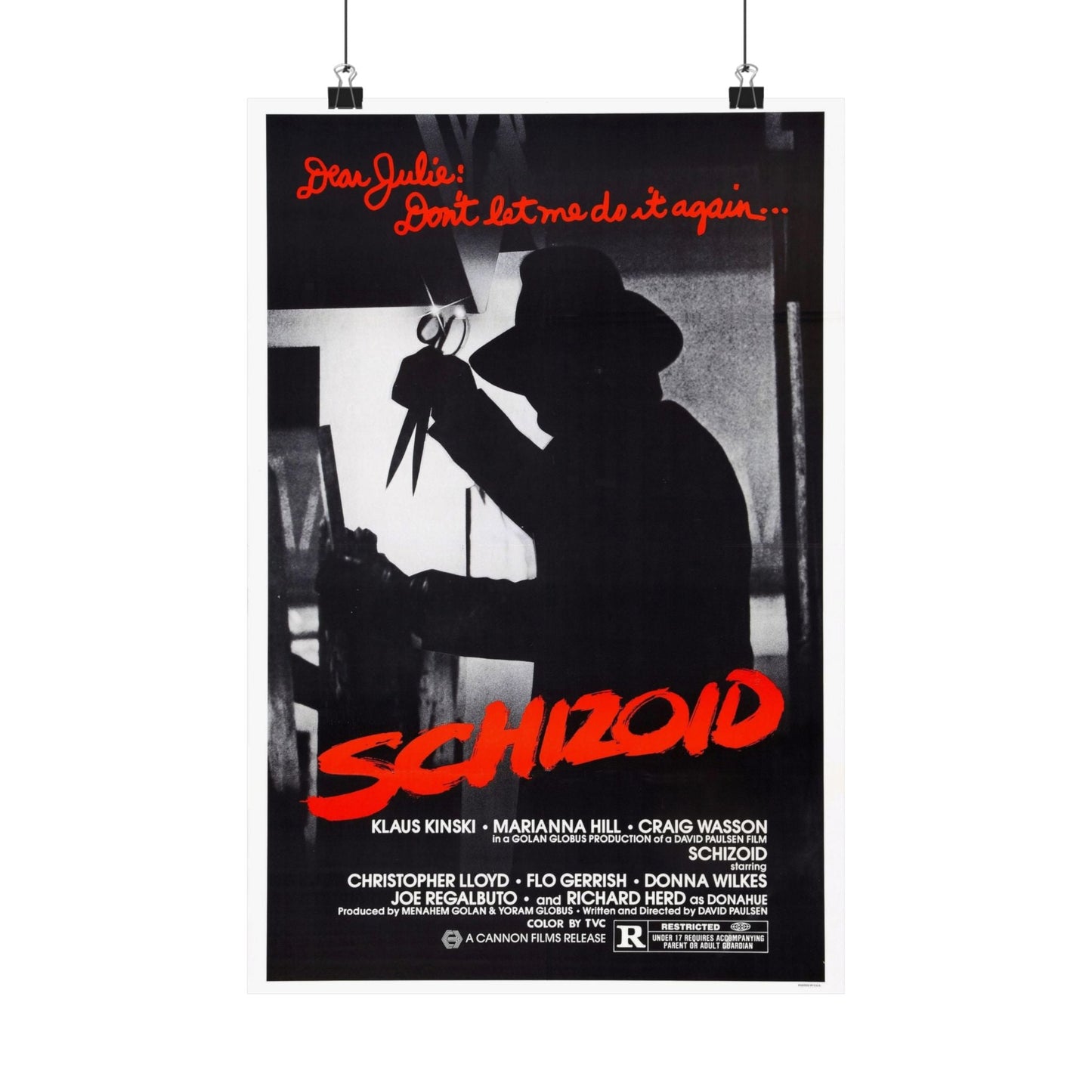 SCHIZOID 1980 - Paper Movie Poster-12″ x 18″-The Sticker Space