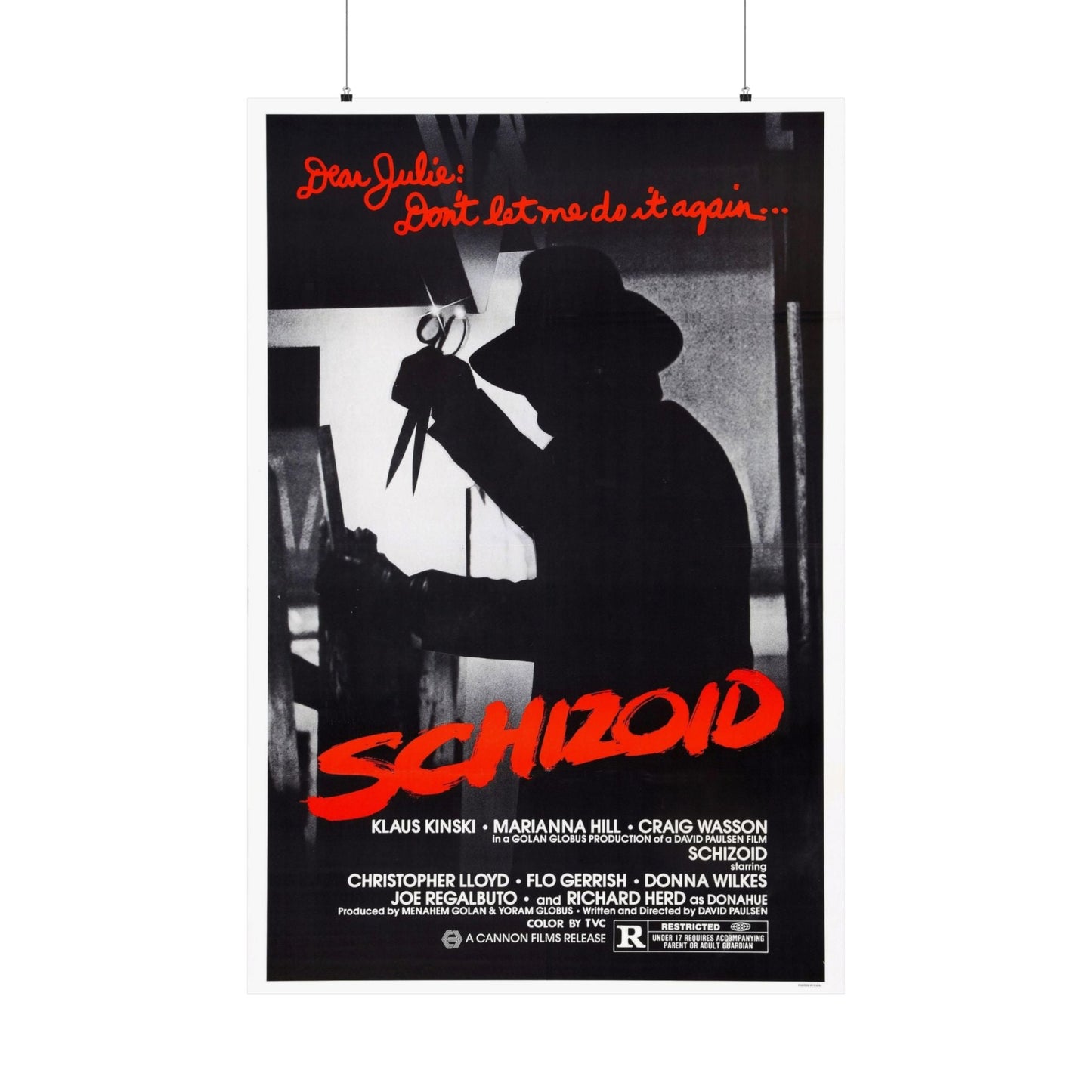 SCHIZOID 1980 - Paper Movie Poster-36" x 54"-The Sticker Space