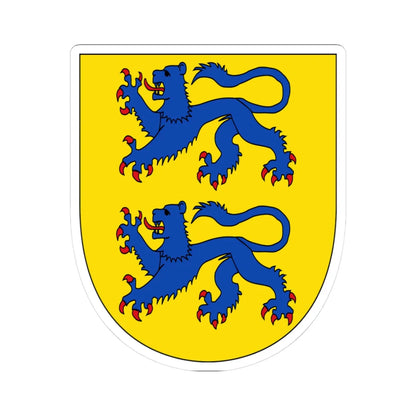 Schleswig Arms (Denmark) (Coat of Arms) STICKER Vinyl Kiss-Cut Decal 3 Inch White - The Sticker Space