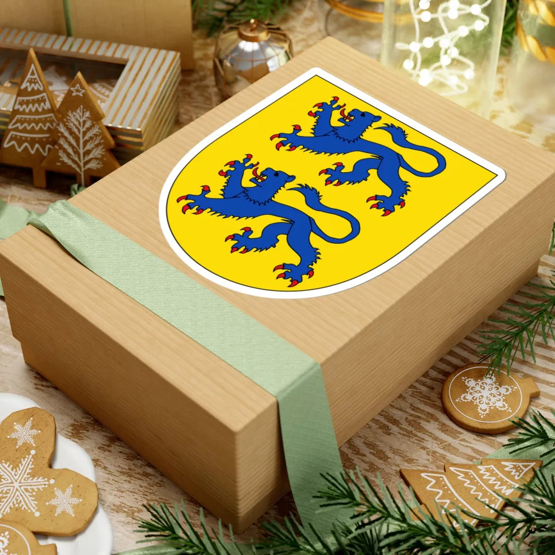 Schleswig Arms (Denmark) (Coat of Arms) STICKER Vinyl Kiss-Cut Decal - The Sticker Space