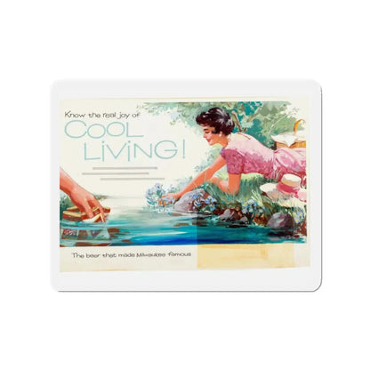 Schlitz Advertising Illustration (Sundblom studio, c. 1950s) (Magazine Illustration) Refrigerator Magnet - The Sticker Space