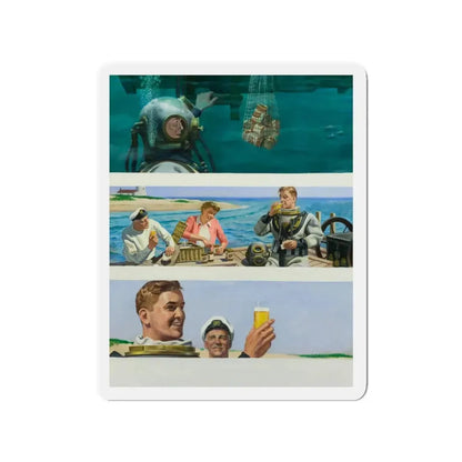 Schlitz Beer, ad illustration (Magazine Illustration) Refrigerator Magnet - The Sticker Space