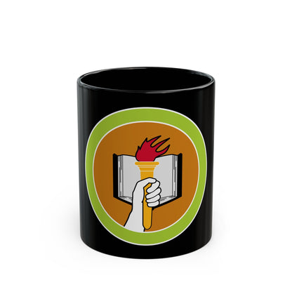 Scholarship (Boy Scout Merit Badge) Black Coffee Mug-11oz-The Sticker Space