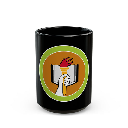 Scholarship (Boy Scout Merit Badge) Black Coffee Mug-15oz-The Sticker Space