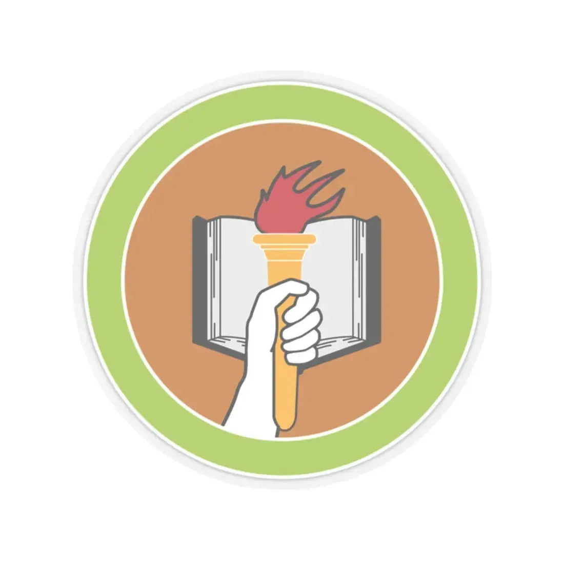 Scholarship (Boy Scout Merit Badge) STICKER Vinyl Kiss-Cut Decal 2 Inch Transparent - The Sticker Space