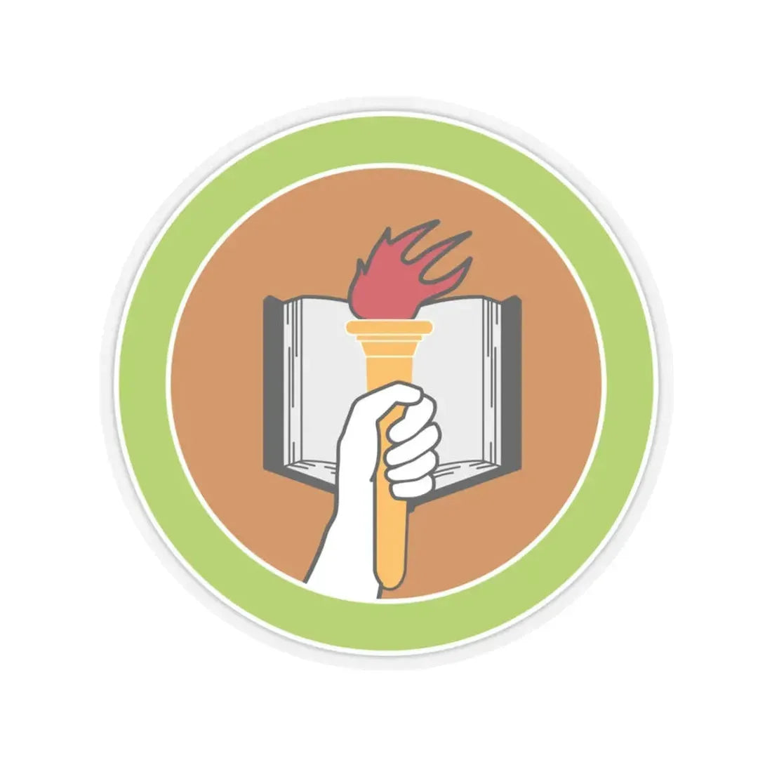 Scholarship (Boy Scout Merit Badge) STICKER Vinyl Kiss-Cut Decal 3 Inch Transparent - The Sticker Space