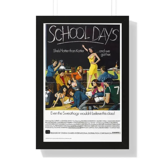 SCHOOL DAYS 1977 - Framed Movie Poster 16″ x 24″ Black - The Sticker Space