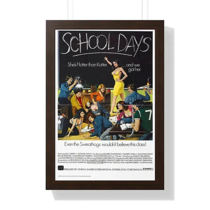 SCHOOL DAYS 1977 - Framed Movie Poster 16″ x 24″ Walnut - The Sticker Space