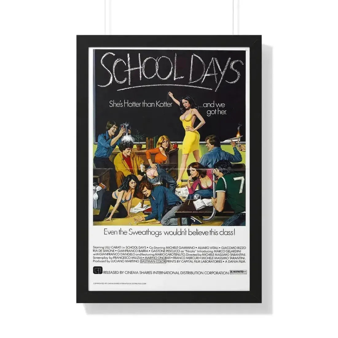 SCHOOL DAYS 1977 - Framed Movie Poster 20" x 30" Black - The Sticker Space