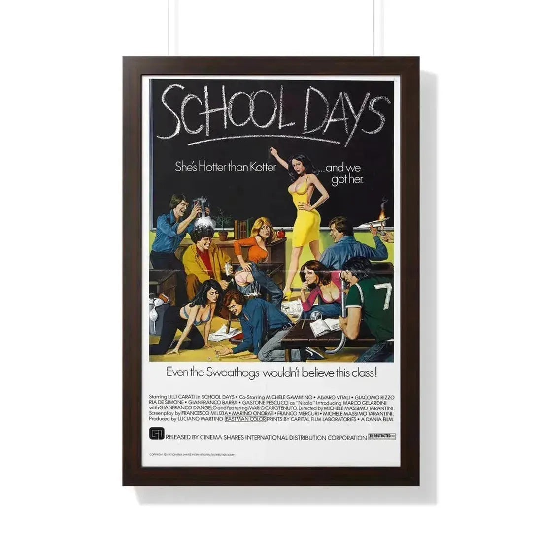 SCHOOL DAYS 1977 - Framed Movie Poster 20" x 30" Walnut - The Sticker Space