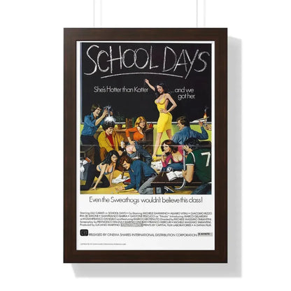 SCHOOL DAYS 1977 - Framed Movie Poster - The Sticker Space