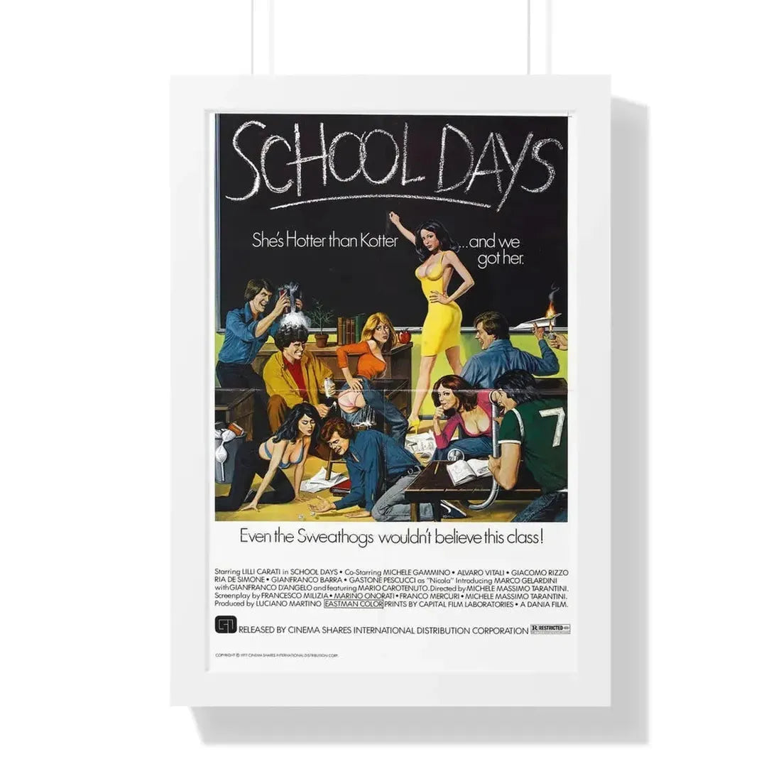 SCHOOL DAYS 1977 - Framed Movie Poster - The Sticker Space