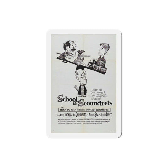School for Scoundrels 1960 Movie Poster Die-Cut Magnet-2" x 2"-The Sticker Space