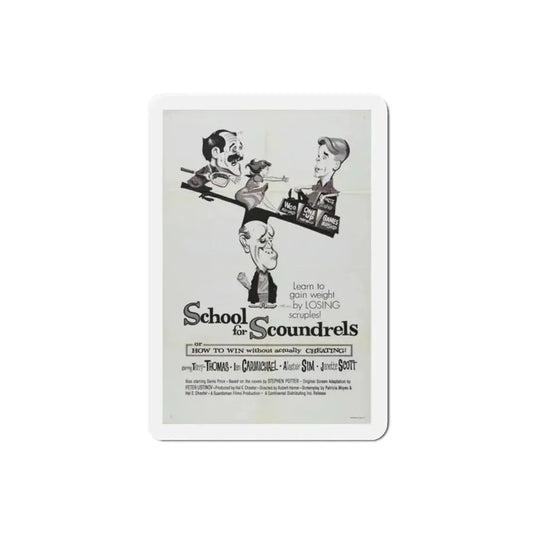 School for Scoundrels 1960 Movie Poster Refrigerator Magnet 2 Inch - The Sticker Space