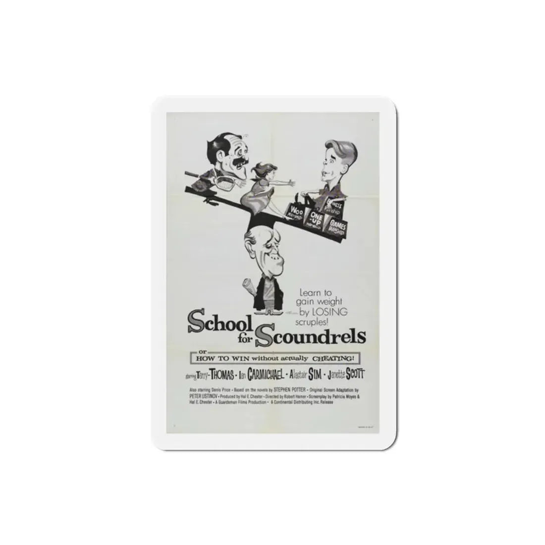 School for Scoundrels 1960 Movie Poster Refrigerator Magnet - The Sticker Space