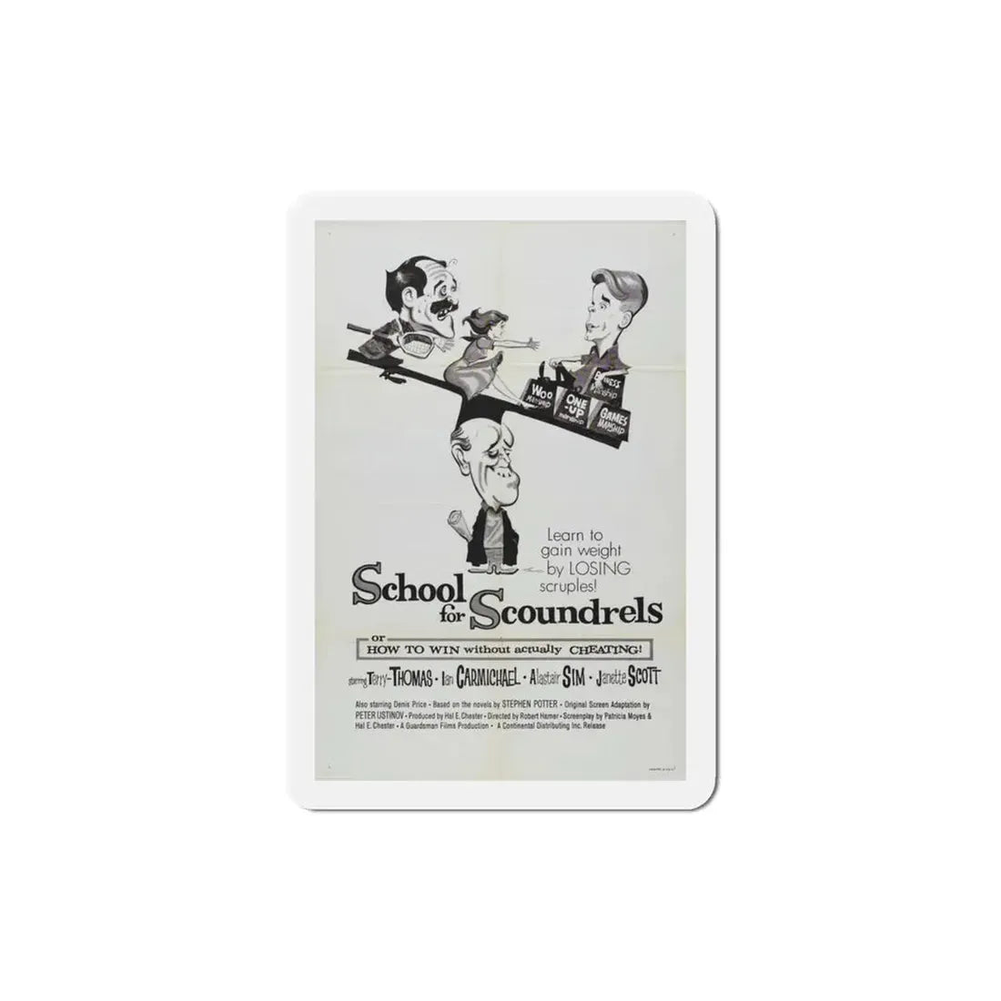 School for Scoundrels 1960 Movie Poster Refrigerator Magnet - The Sticker Space
