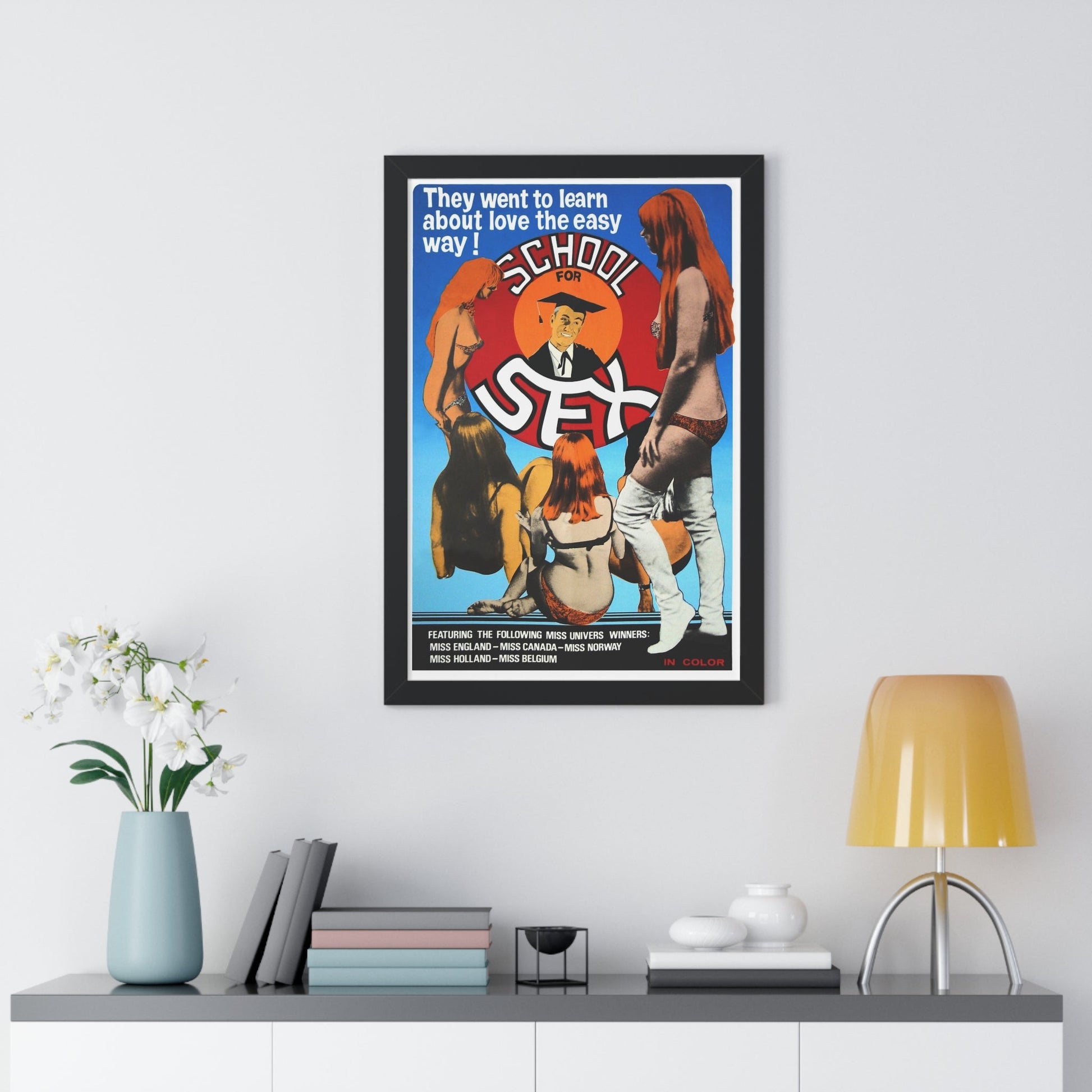 SCHOOL FOR SEX 1969 - Framed Movie Poster-The Sticker Space