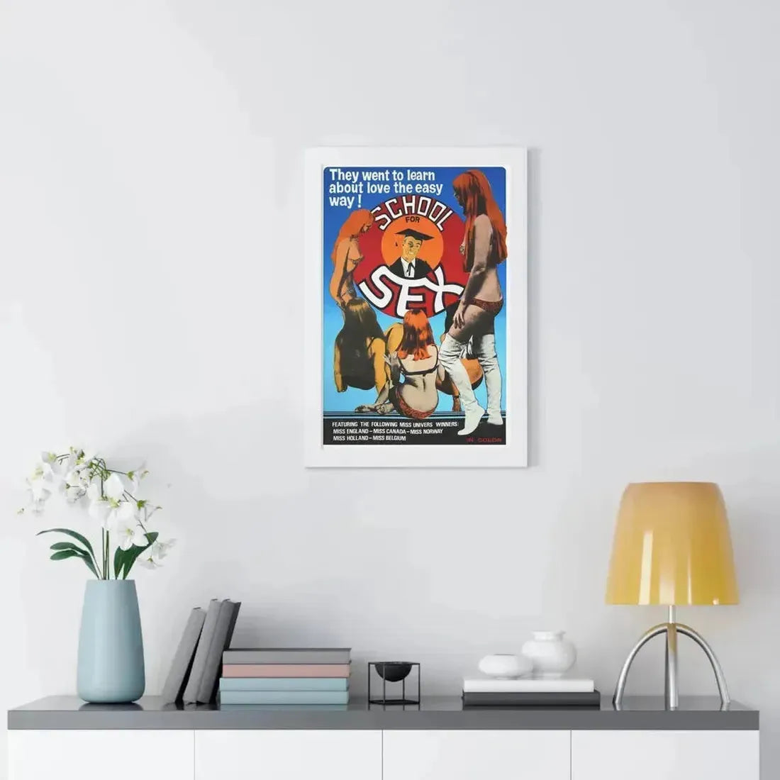 SCHOOL FOR SEX 1969 - Framed Movie Poster - The Sticker Space