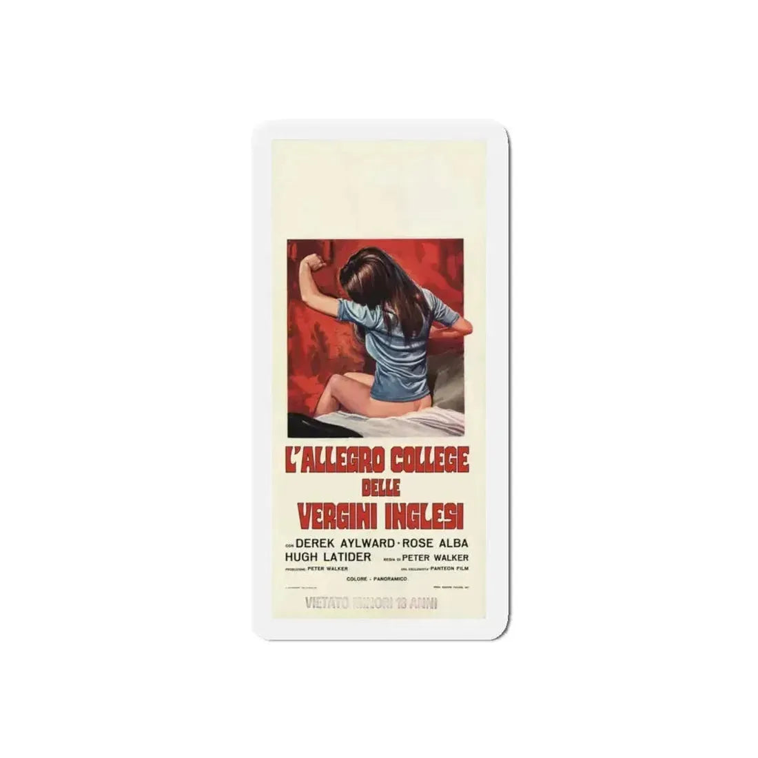 SCHOOL FOR SEX (ITALIAN) 1969 Movie Poster - Refrigerator Magnet 4 Inch Die-Cut - The Sticker Space