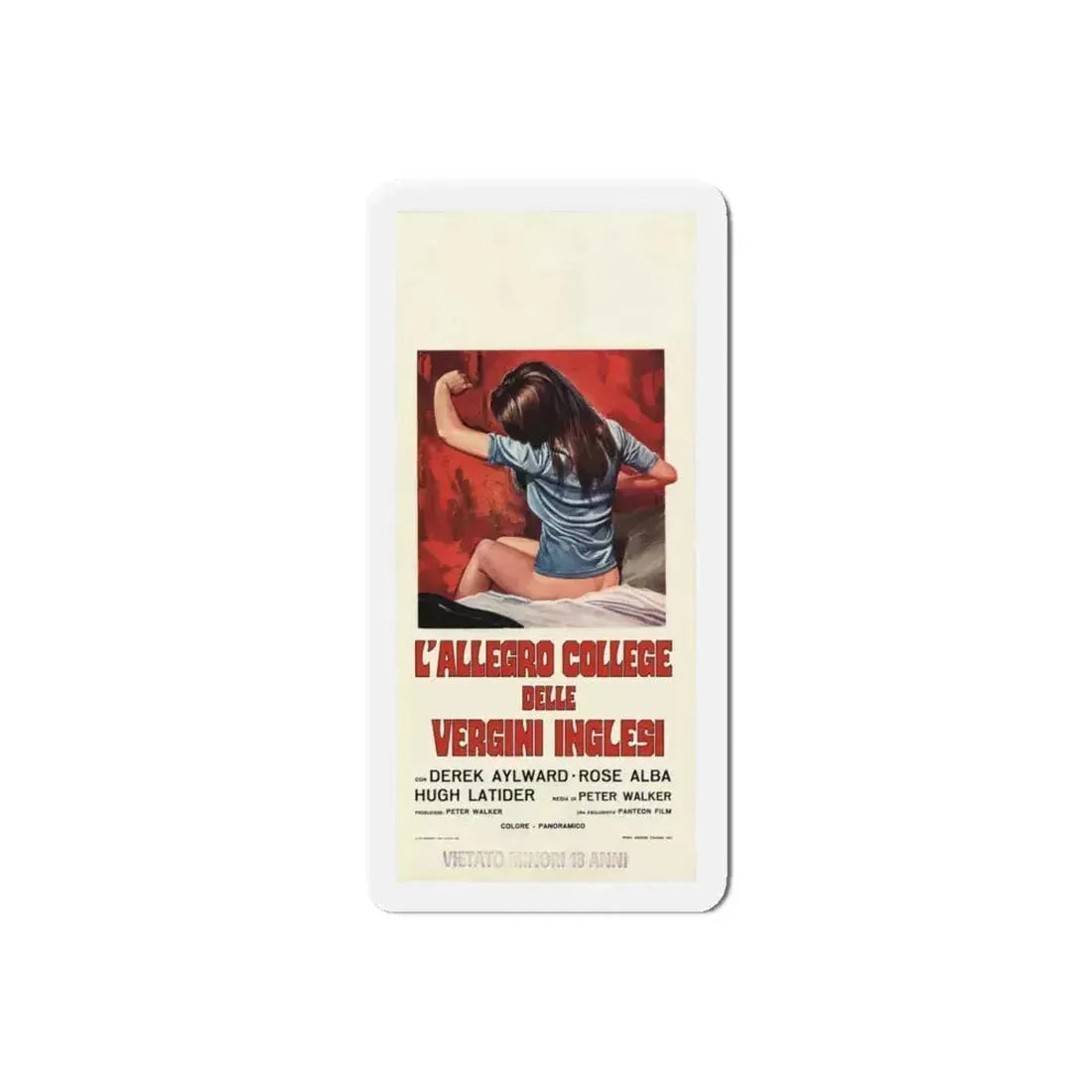 SCHOOL FOR SEX (ITALIAN) 1969 Movie Poster - Refrigerator Magnet 6 Inch Die-Cut - The Sticker Space