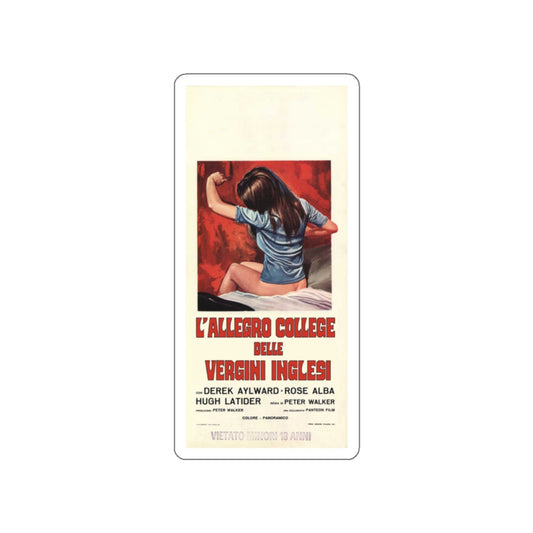 SCHOOL FOR SEX (ITALIAN) 1969 Movie Poster STICKER Vinyl Die-Cut Decal-White-The Sticker Space