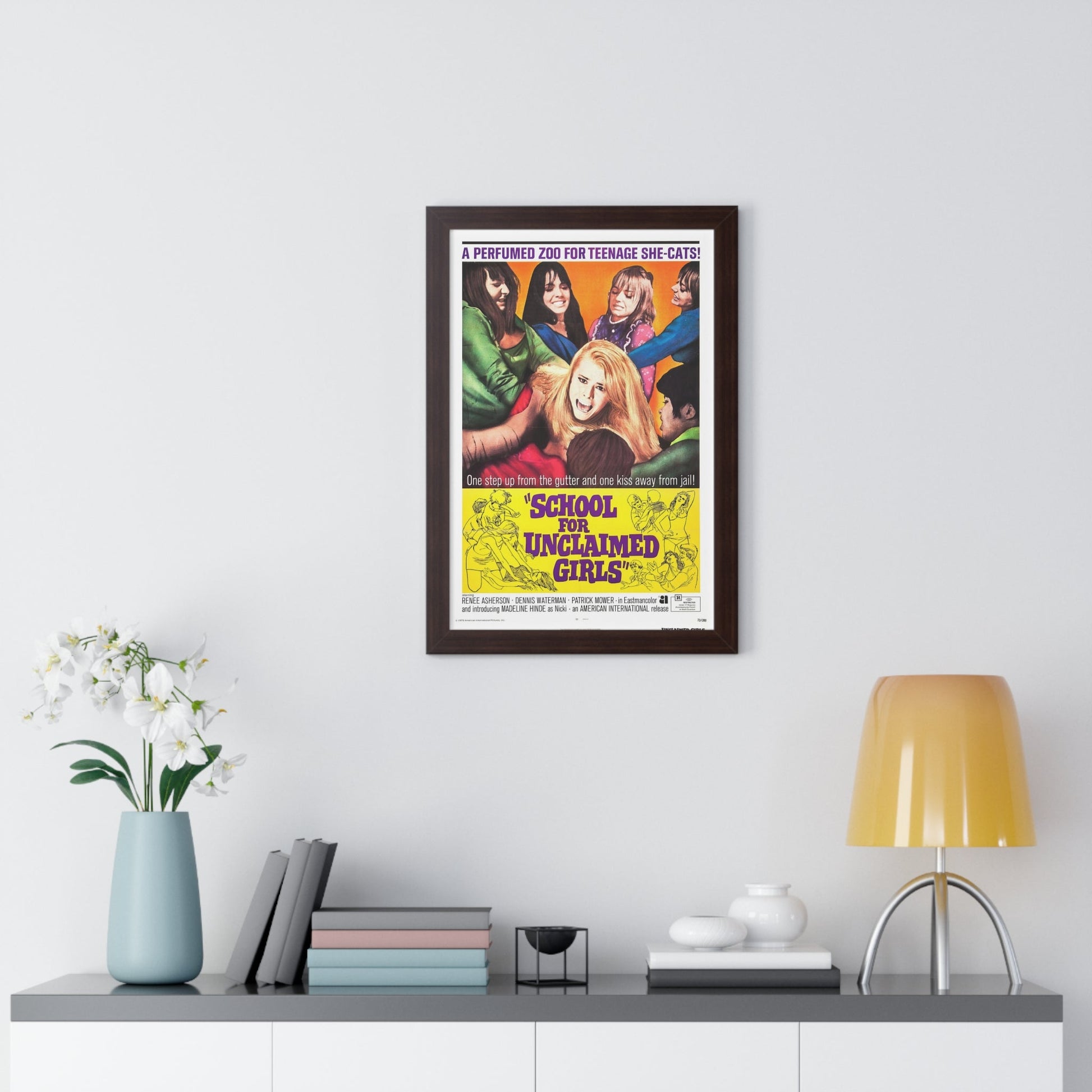 SCHOOL FOR UNCLAIMED GIRLS 1969 - Framed Movie Poster-The Sticker Space