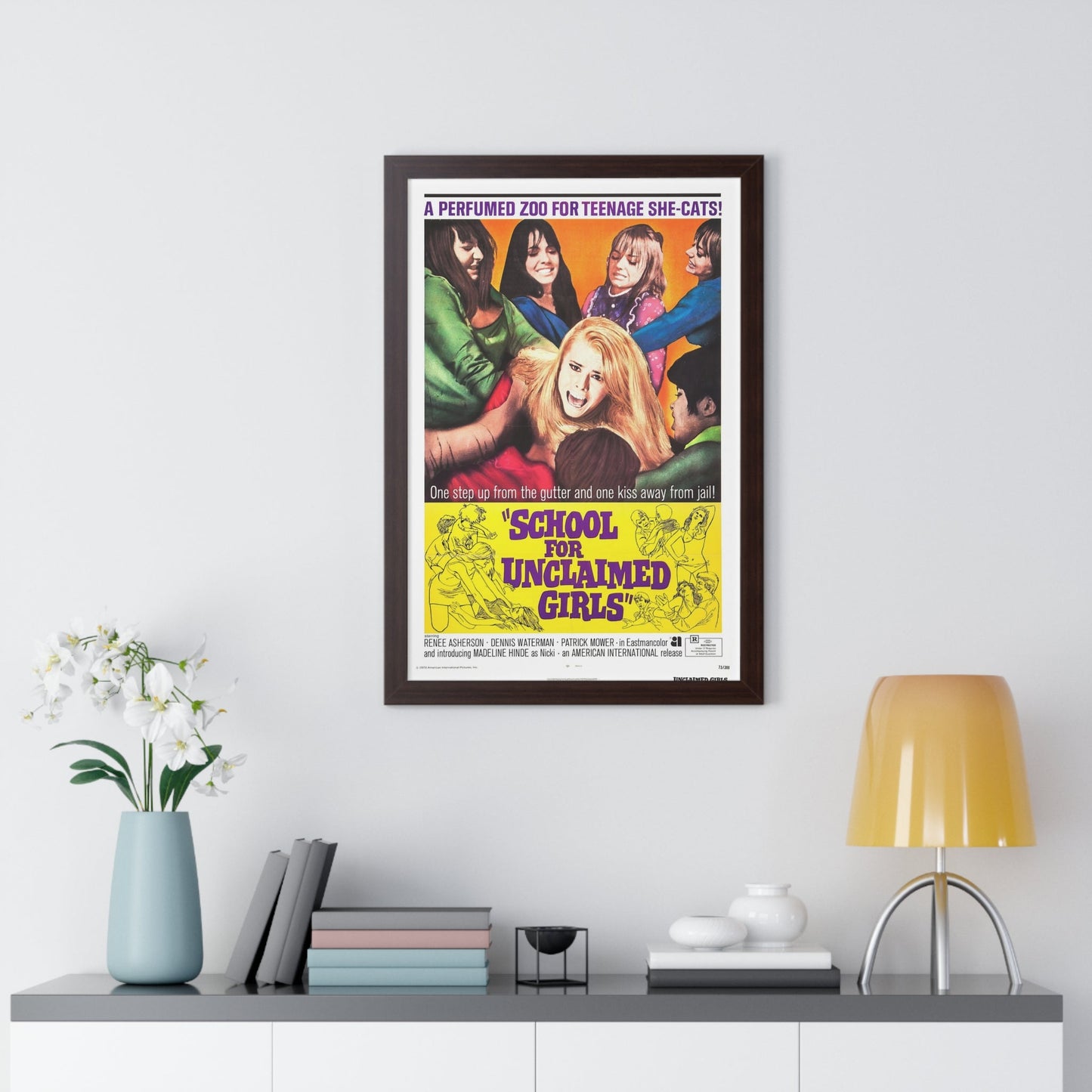 SCHOOL FOR UNCLAIMED GIRLS 1969 - Framed Movie Poster-The Sticker Space