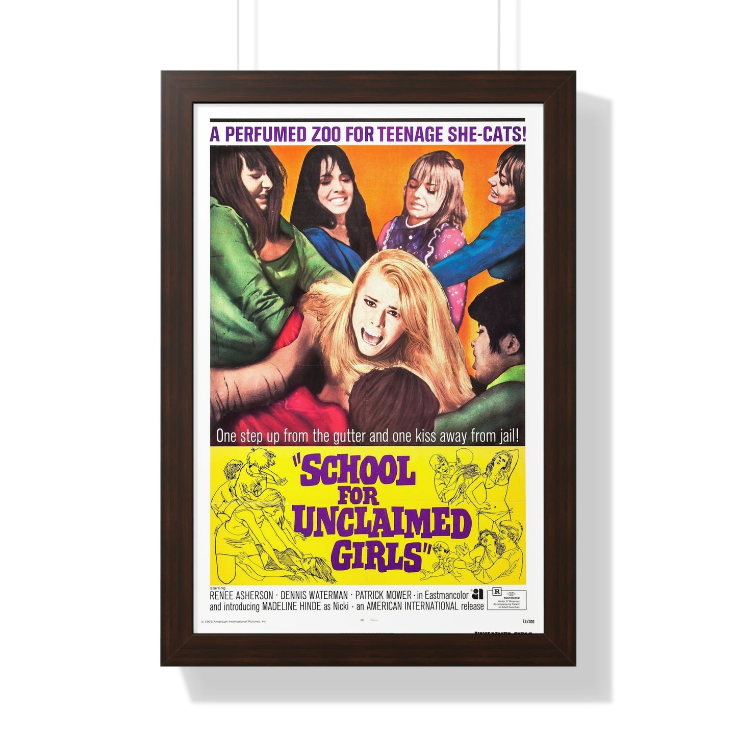 SCHOOL FOR UNCLAIMED GIRLS 1969 - Framed Movie Poster-16″ x 24″-The Sticker Space