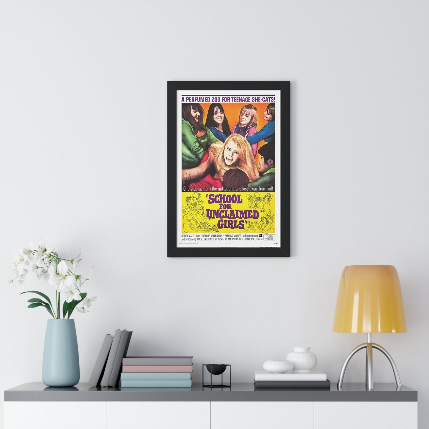 SCHOOL FOR UNCLAIMED GIRLS 1969 - Framed Movie Poster-The Sticker Space